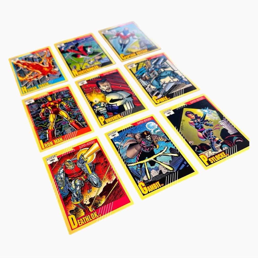 1991 Impel Marvel Series 2 Trading Cards #10-18 - Collectible